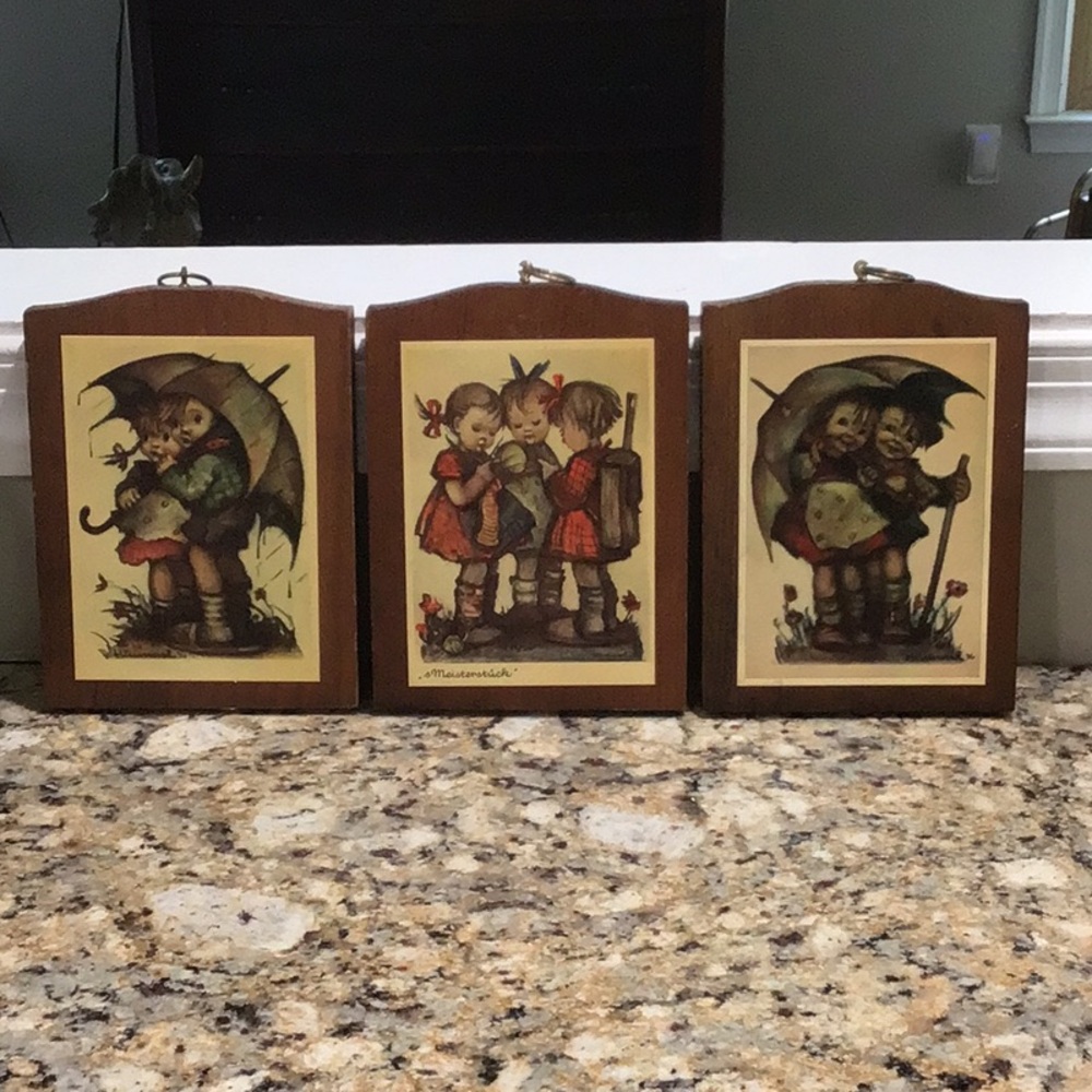 Vintage Hummel Wall Plaques Set (3)